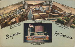 Du Par's Restaurants Postcard