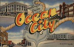 Greetings from Ocean City New Jersey Postcard Postcard Postcard