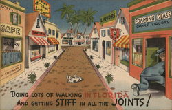 Doing Lots of Walking in Florida Postcard
