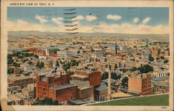 Bird's-Eye View of City Troy, NY Postcard Postcard Postcard