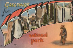 Greetings from Yosemite National Park Postcard Postcard Postcard