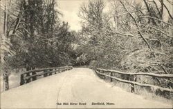 The Mill River Road Sheffield, MA Postcard Postcard Postcard