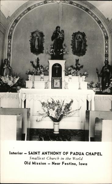 Interior of Saint Anthony of Padua Chapel Festina Iowa