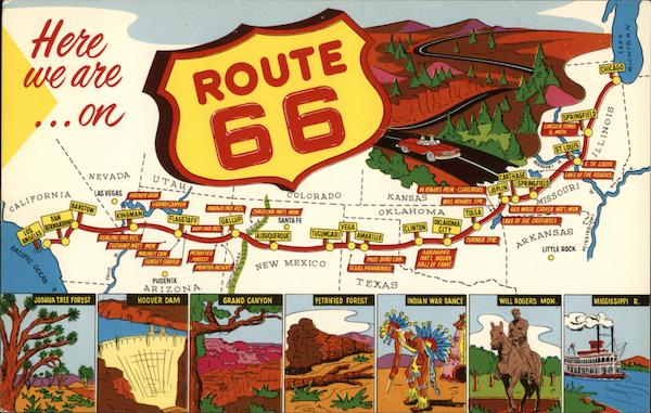 Here We Are on Route 66 Maps