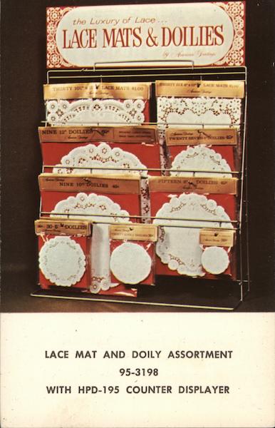 Lace Mat and Doily Assortment, American Greetings Corporation Cleveland Ohio