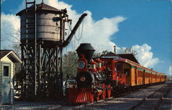 Passenger Train at Adventureland, Disneyland Postcard