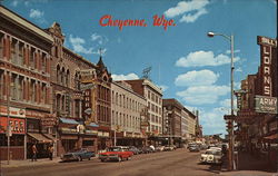Looking Along Sixteenth Street Cheyenne, WY Postcard Postcard Postcard