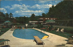 Old White Motel Pool, Near the Greenbrier Hotel Postcard