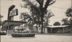 Public Library & Shopping Plaza Entrance Postcard