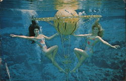 Two Lovely Mermaids Weeki Wachee, FL Postcard Postcard Postcard