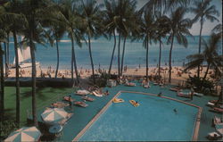 Waikiki Beach Outrigger Hotels Postcard
