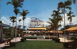 Fountain and Patio at Bahia Mar Yacht Basin Fort Lauderdale, FL Postcard Postcard Postcard