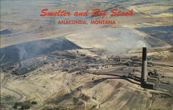 Anaconda Smelter and Stack Montana Postcard Postcard Postcard