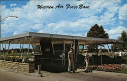 Entrance to Warren Air Force Base Postcard