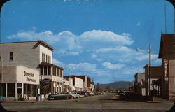 Bridge Street and Business District Postcard