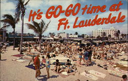 Enjoying the Sun at the Beach Postcard