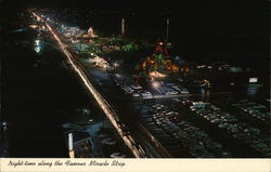 Nighttime Along the Miracle Strip West Panama City Beach, FL Postcard Postcard Postcard