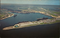 Aerial View of Mayport Naval Station's Harbor Postcard