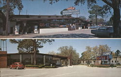 The Oaks Restaurant - Motel - Shopping Center Panacea, FL Postcard Postcard Postcard