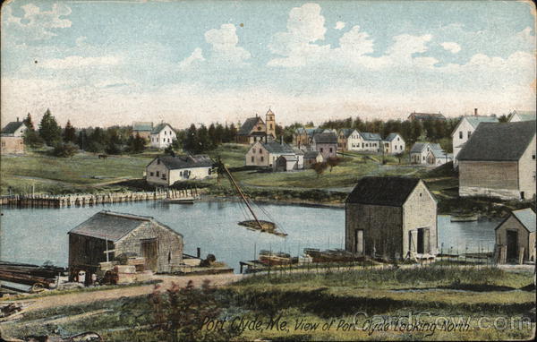 View of Port Clyde Looking North Maine