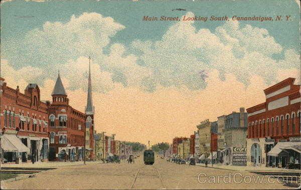 Main Street Looking South Canandaigua New York