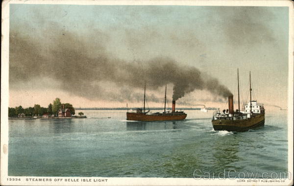Steamers Off Belle Isle Light