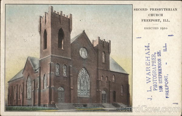 Second Presbyterian Church, Erected 1910 Freeport Illinois