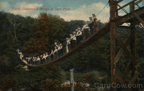 Suspension Bridge at Deer Park Illinois