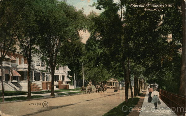 Carlton Street Looking East Toronto Canada Ontario