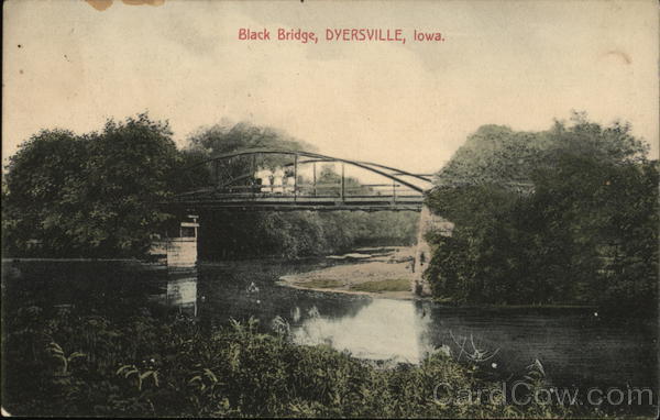View of Black Bridge Dyersville Iowa