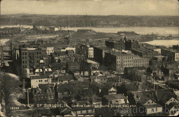 Looking East From Fourth Street Elevator Dubuque Iowa