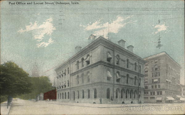 Post Office and Locust Street Dubuque Iowa