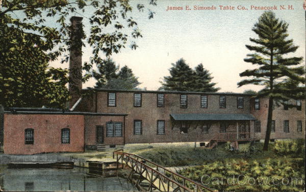 James E. Simonds Table Co. Penacook New Hampshire
