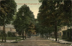 Looking Along Academy Street Poughkeepsie, NY Postcard Postcard Postcard