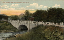 New Bridge - Head of Mill Street Troy, NY Postcard Postcard Postcard