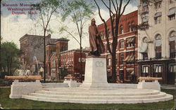 Macomb Monument on Washington Blvd. Postcard