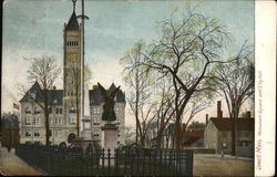 Monument Square and City Hall Postcard