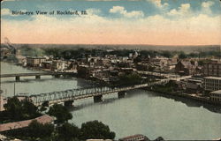 Bird's-eye View Rockford, IL Postcard Postcard Postcard