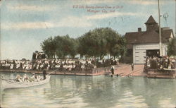 U.S. Life Saving Station Crew at Drill Michigan City, IN Postcard Postcard Postcard