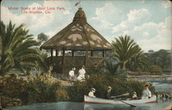 Winter Scene at West Lake Park Postcard