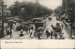 Market Square Piqua, OH Postcard Postcard Postcard