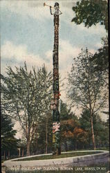 Totem Pole, Camp Cleason Postcard
