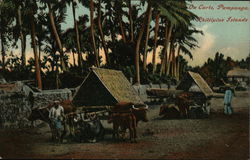 Ox Carts Pampanga, Philippines Southeast Asia Postcard Postcard Postcard