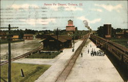 Santa Fe Depot Toluca, IL Postcard Postcard Postcard