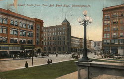 Main Street, South from Corn Belt Bank Bldg. Postcard