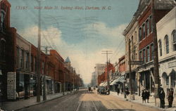West Main Street Looking West Durham, NC Postcard Postcard Postcard