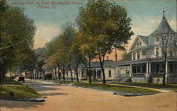 Looking West on East Washington Street Postcard