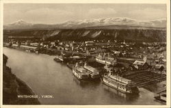 View of Town and Mountains Whitehorse, YT Canada Yukon Territory Postcard Postcard Postcard