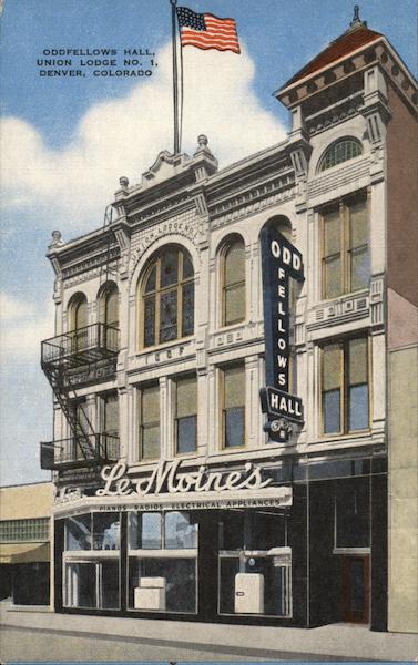 Oddfellows Hall, Union Lodge No. 1 Denver Colorado