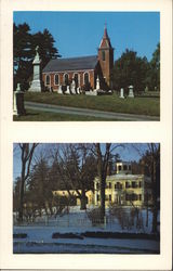 St. Patrick's Church and Kabanagh Mansion Damariscotta Mills, ME Postcard Postcard Postcard